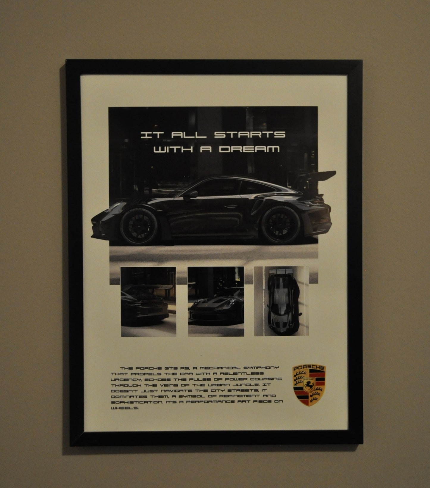 Porsche GT3 RS Framed Poster